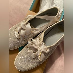 Keds Kate Spade Glitter Cream Shoes Size 7